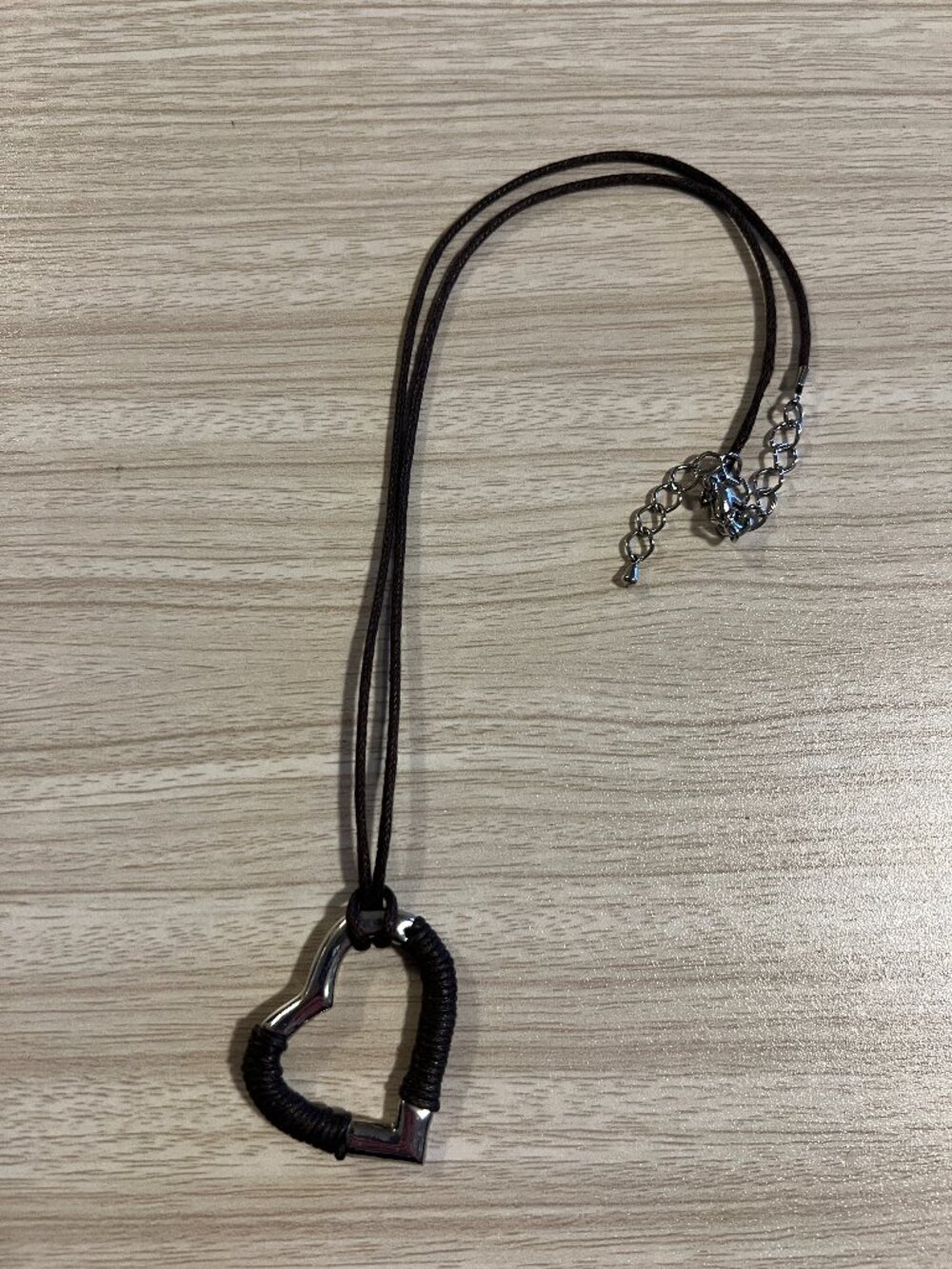 FREE GIFT or Buy - Ladies Silver Encased Rope Heart Necklace
